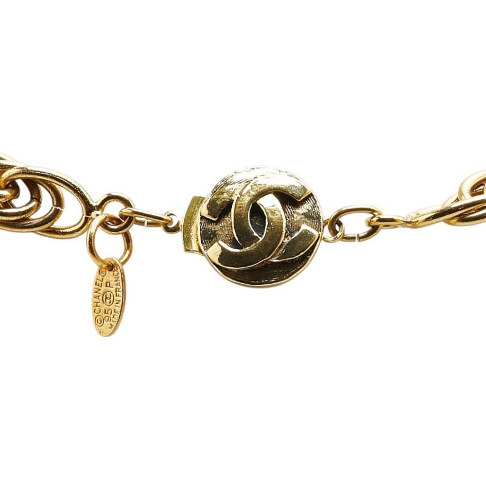 CHANEL Authentic Vintage Gold Logo Necklace - Picture 5 of 8